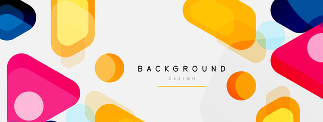 Abstract round geometric shapes and circles background. Trendy techno business template for wallpaper, banner, background or landing