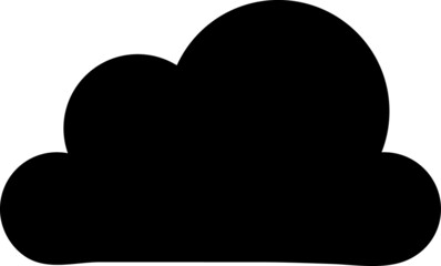 Cloud Icon Vector. Simple flat symbol. Perfect Black pictogram illustration on white background..eps
