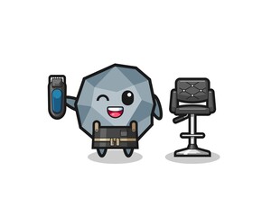 stone barbershop is holding a trimer