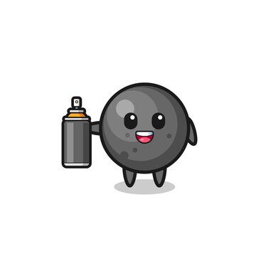 recommend clip art: the cute cannon ball as a graffiti bomber