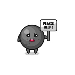 cute cannon ball hold the please help banner
