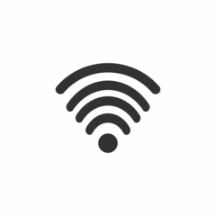 wifi outline icon on white background