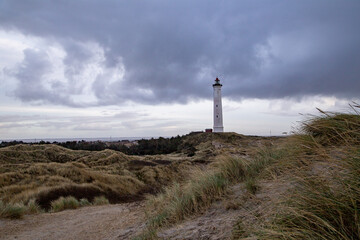 Fototapeta na wymiar Lyngvig Fyr Leuchtturm