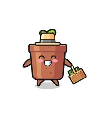 plant pot herbalist character searching a herbal