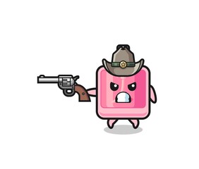 the perfume cowboy shooting with a gun