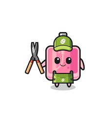 cute perfume as gardener mascot