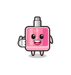 perfume mascot doing thumbs up gesture