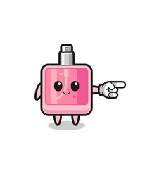 perfume mascot with pointing right gesture