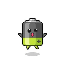battery character is jumping gesture