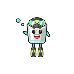 the milk diver cartoon character
