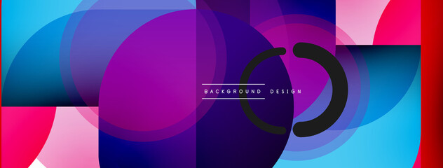 Round triangle shapes lines and circles. Geometric vector illustration for wallpaper banner background or landing page