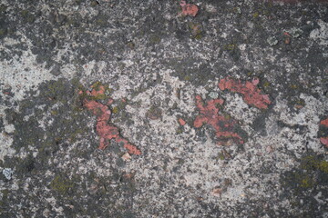 old stone wall gray and red, background