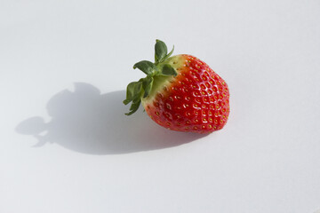 fresh strawberry isolated white background