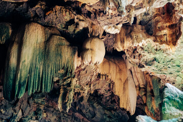 The stalactite Formations of the Cave