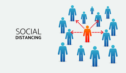 social distancing concept for preventing coronavirus covid-19
