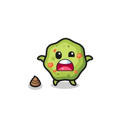 puke earth surprised to meet poop