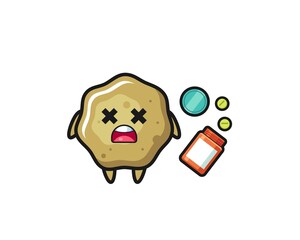 illustration of overdose loose stools character