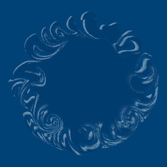 An abstract image of the elements arranged in a circle for the design. 3d.