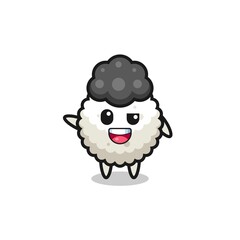 rice ball character as the afro boy