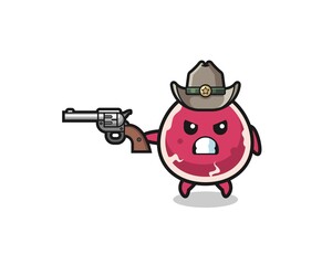 the beef cowboy shooting with a gun