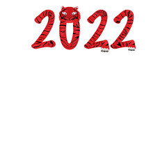 New year symbol 2022 logo. Chinese horoscope with Tiger. year of the tiger.Chinese new year 2022 year of the Tiger.Vector isolate flat design concept for Design template Celebration typography poster