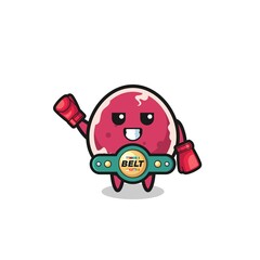 beef boxer mascot character