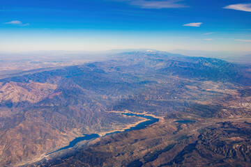 Fototapeta na wymiar Aerial view of the Castaic Lake