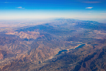 Fototapeta na wymiar Aerial view of the Castaic Lake