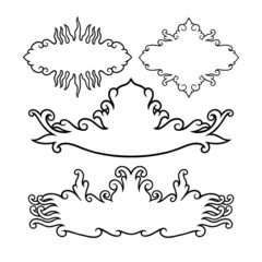  Blank frame template floral ornament decoration drawing © ComicVector