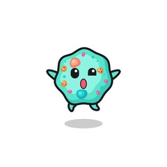 amoeba character is jumping gesture