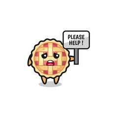 cute apple pie hold the please help banner