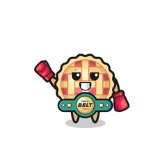 apple pie boxer mascot character