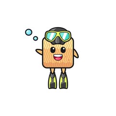 the raw instant noodle diver cartoon character