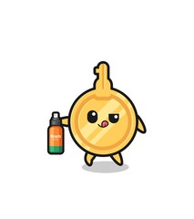 cute key holding mosquito repellent