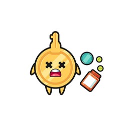 illustration of overdose key character