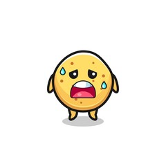the fatigue cartoon of potato chip