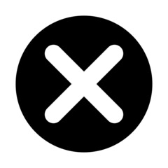 Obraz premium Cross mark silhouette icon. Vector.