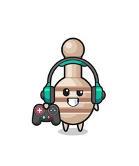 honey dipper gamer mascot holding a game controller