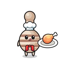 honey dipper fried chicken chef cartoon character