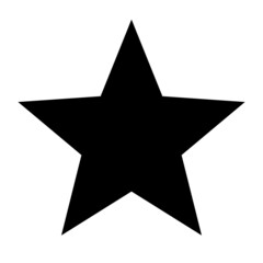 Black star silhouette icon in flat design. Vector.