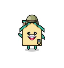 cute house as veteran cartoon