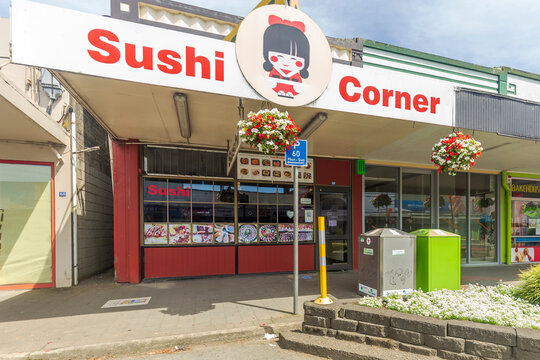 Otorohanga, New Zealand - January 03, 2022: Sushi Corner In Maniapoto Street In Otorohanga New Zealand