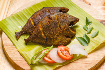 Pomfret fish fry