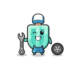 the popsicles character as a mechanic mascot