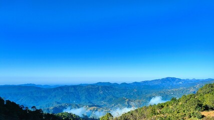 Mountain top view in lower Himalayas.