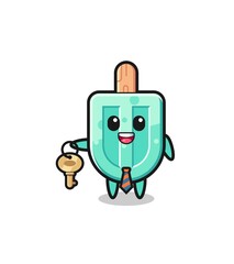 cute popsicles as a real estate agent mascot