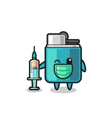 lighter mascot as vaccinator