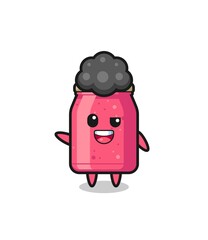 strawberry jam character as the afro boy