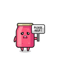 cute strawberry jam hold the please help banner