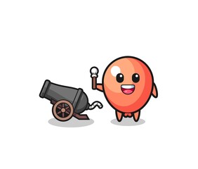 cute balloon shoot using cannon